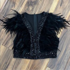 Sequin Feather top